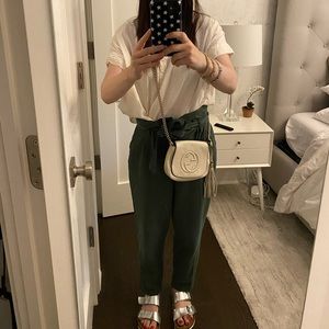 White Gucci Soho Chain Crossbody Small